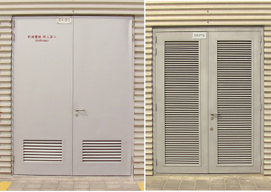 Steel shutter door